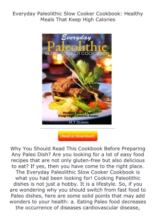 PDF✔Download❤ Everyday Paleolithic Slow Cooker Cookbook: Healthy Meals That