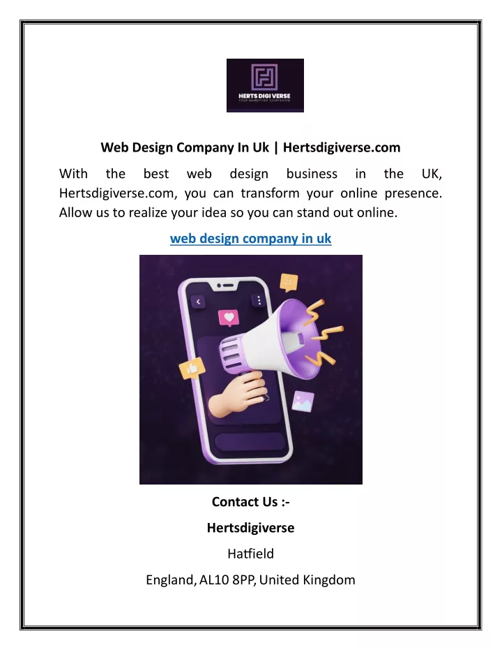 web design company in uk hertsdigiverse com