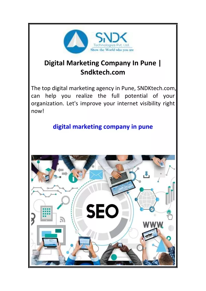 digital marketing company in pune sndktech com