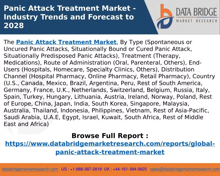 panic attack treatment market industry trends