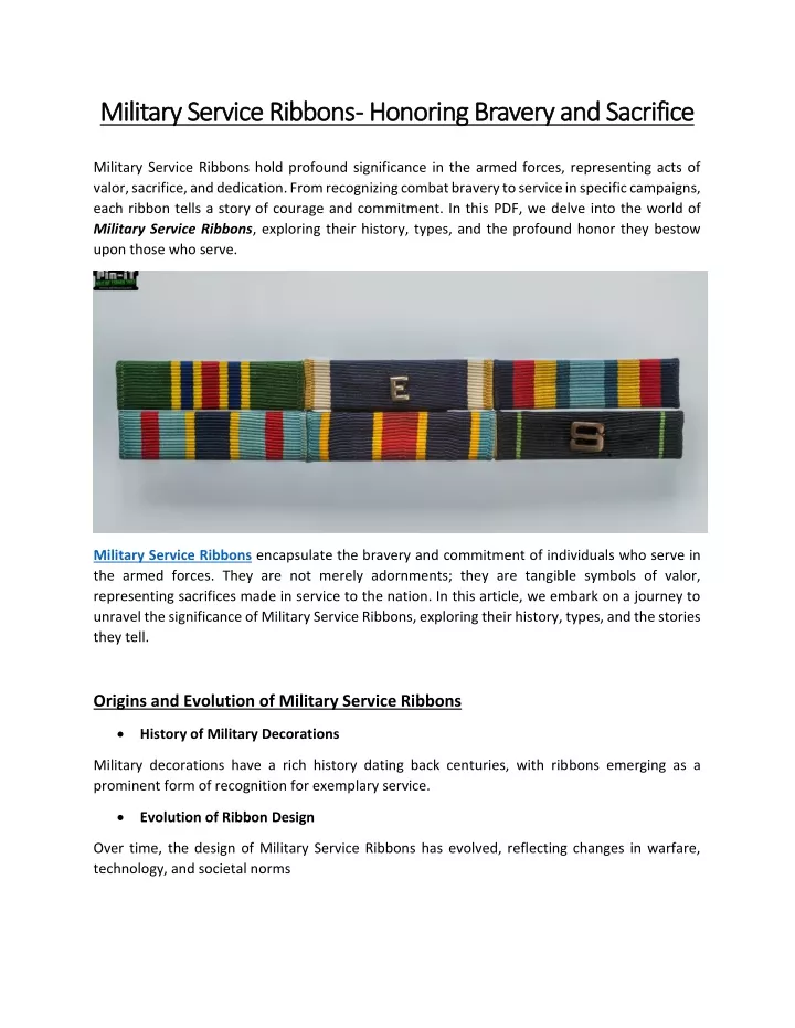 military service ribbons military service ribbons