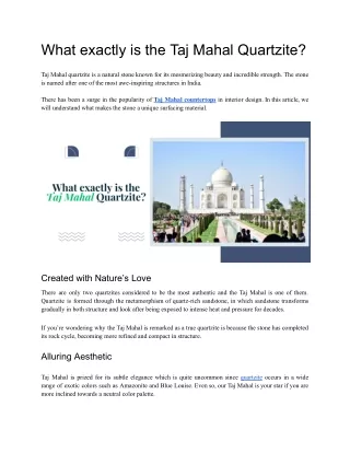 What exactly is the Taj Mahal Quartzite? - Ultra Stones