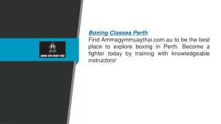 Boxing Classes Perth  Ammagymmuaythai.com.au