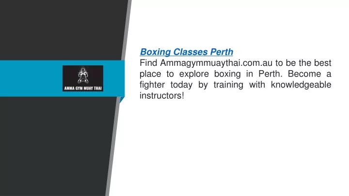 boxing classes perth find ammagymmuaythai