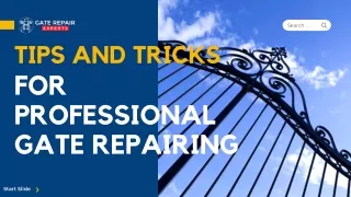 Tips and Tricks for professional gate repair