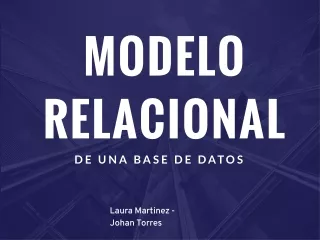 modelo relacional de una ba se de datos