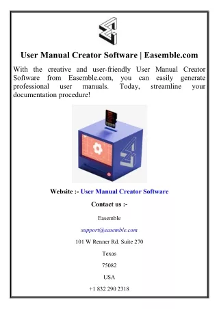 user manual creator software easemble com