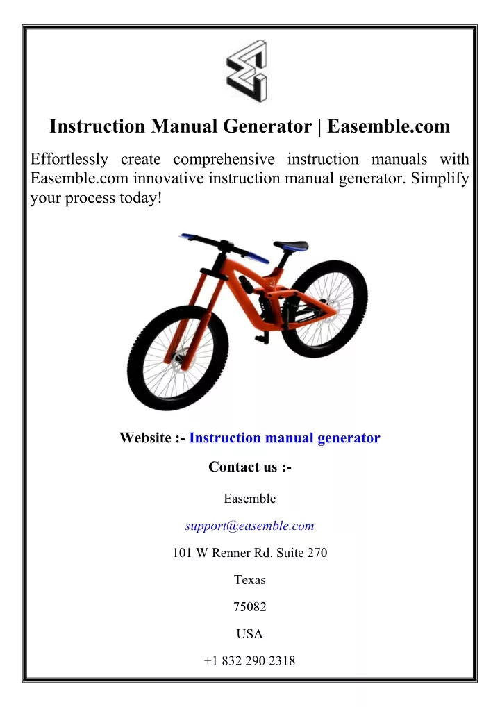 instruction manual generator easemble com