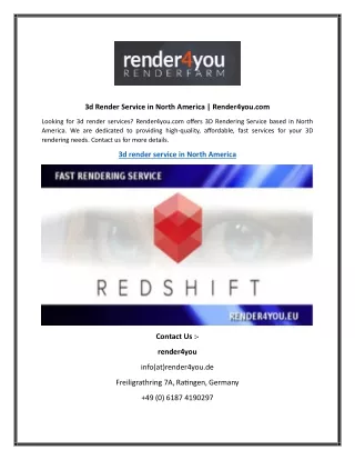3d Render Service in North America   Render4you