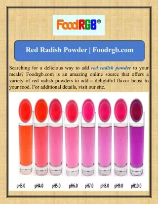 Red Radish Powder Foodrgb.com