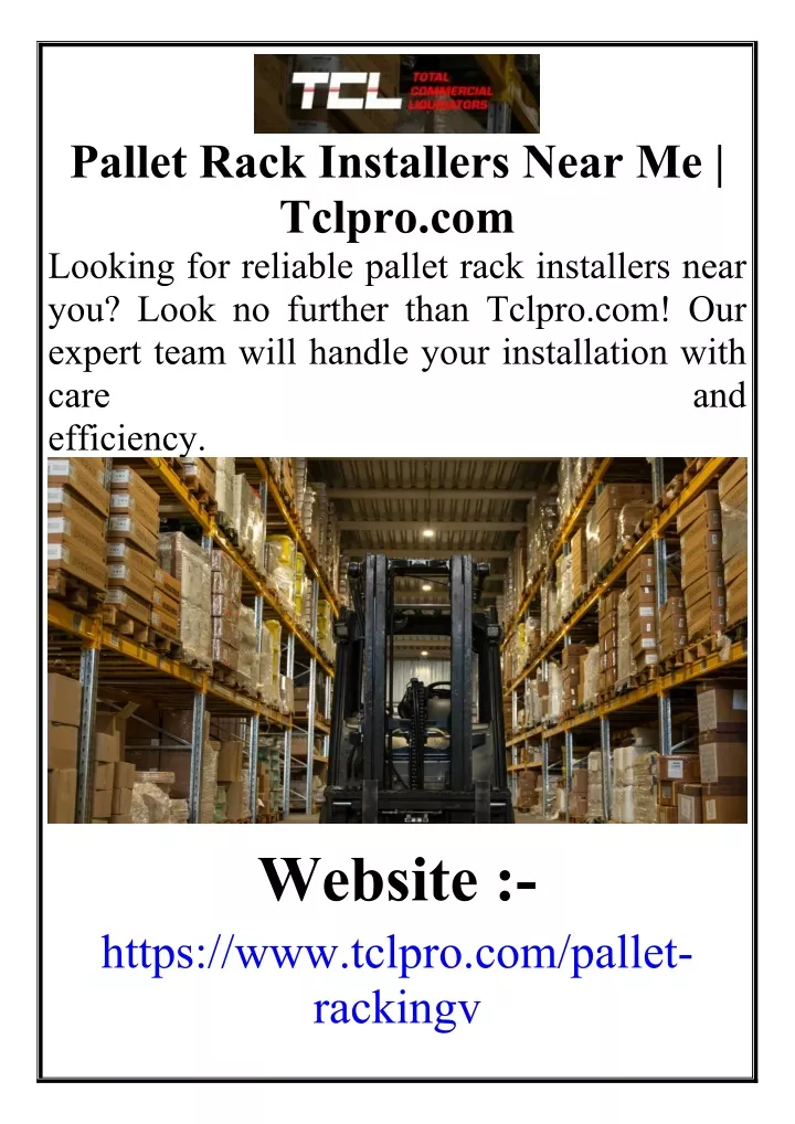 pallet rack installers near me tclpro com looking