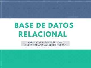 base de datos relacional