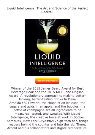 pdf❤(download)⚡ Liquid Intelligence: The Art and Science of the Perfect Coc