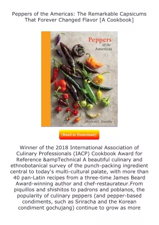 PDF✔Download❤ Peppers of the Americas: The Remarkable Capsicums That Foreve