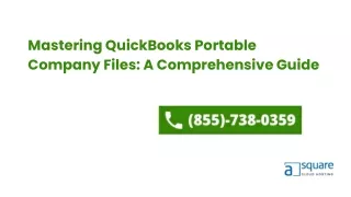 Mastering QuickBooks Portable Company Files A Comprehensive Guide