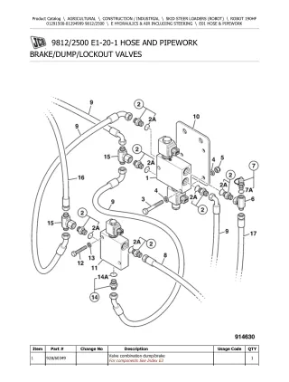 JCB 190HF Robot Parts Catalogue Manual (Serial Number  01291500-01294999)