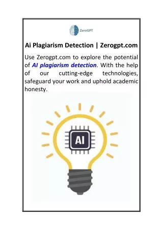 Ai Plagiarism Detection  Zerogpt.com