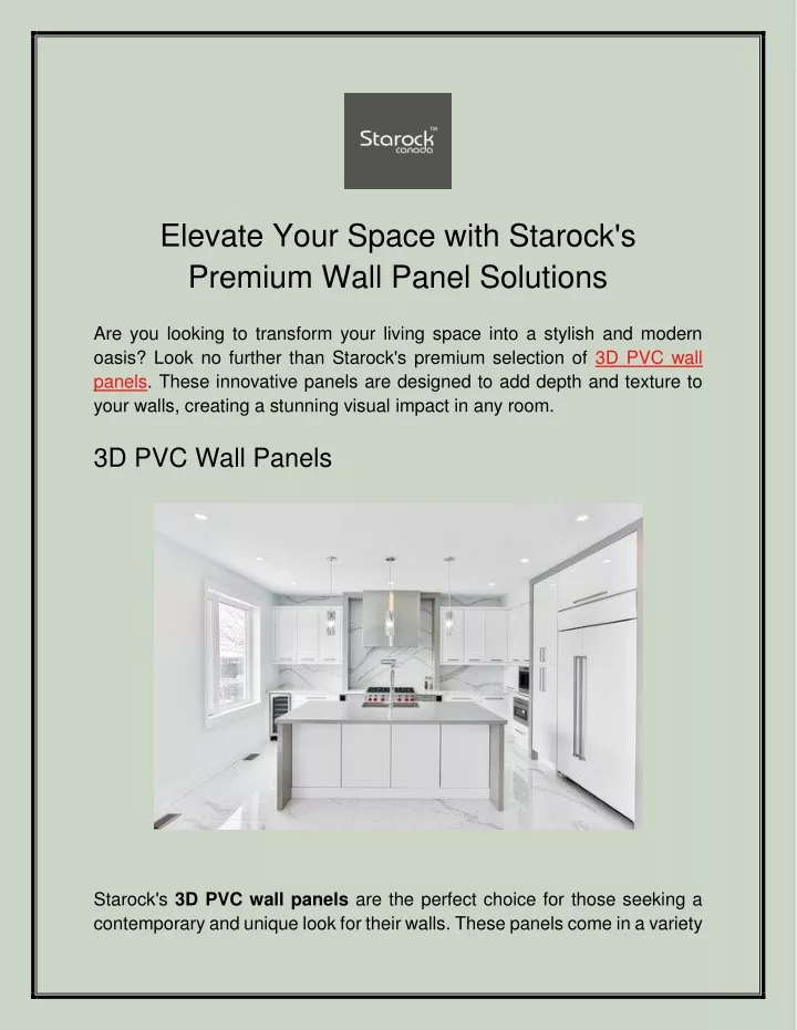 elevate your space with starock s premium wall