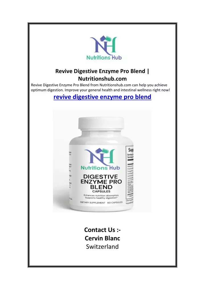 revive digestive enzyme pro blend nutritionshub