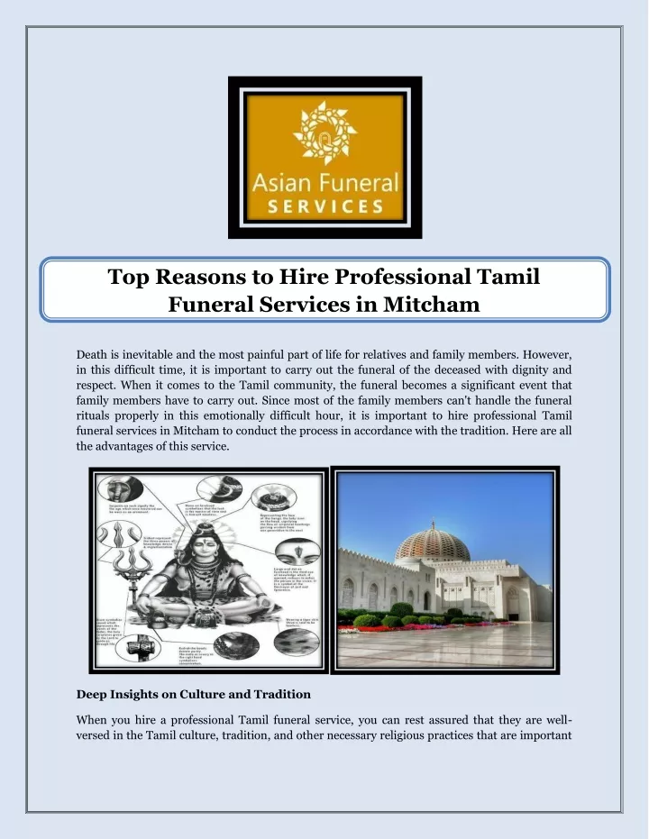 top reasons to hire professional tamil funeral