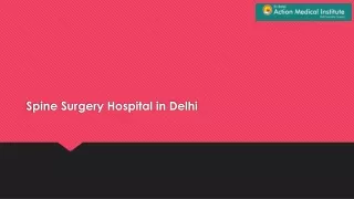 Spine Surgery Hospital in Delhi