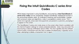 How to fix Error c=184 QuickBooks