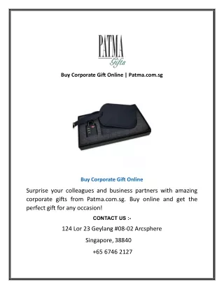 Buy Corporate Gift Online  Patma.com.sg