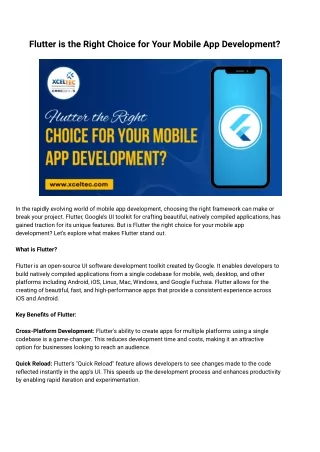 Exploring Mobile App Development | Xceltec