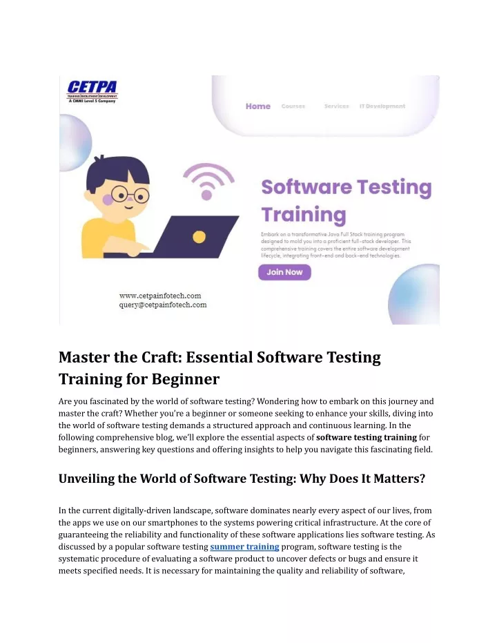 master the craft essential software testing