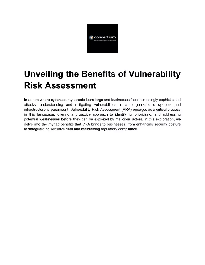 unveiling the benefits of vulnerability risk