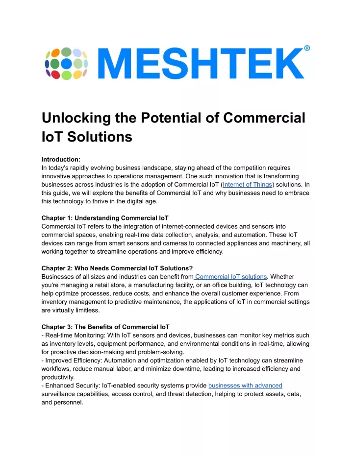 unlocking the potential of commercial