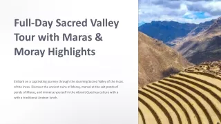 Full-Day Sacred Valley Tour with Maras & Moray Highlights