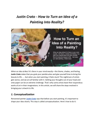 Artistic Alchemy: Justin Crato's Process