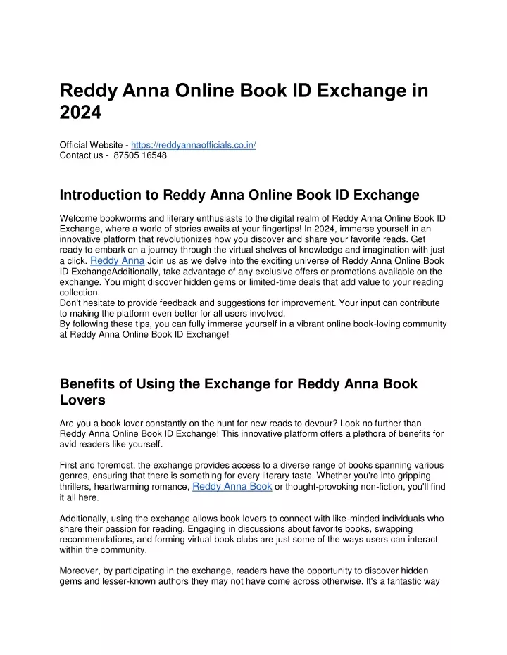 reddy anna online book id exchange in 2024