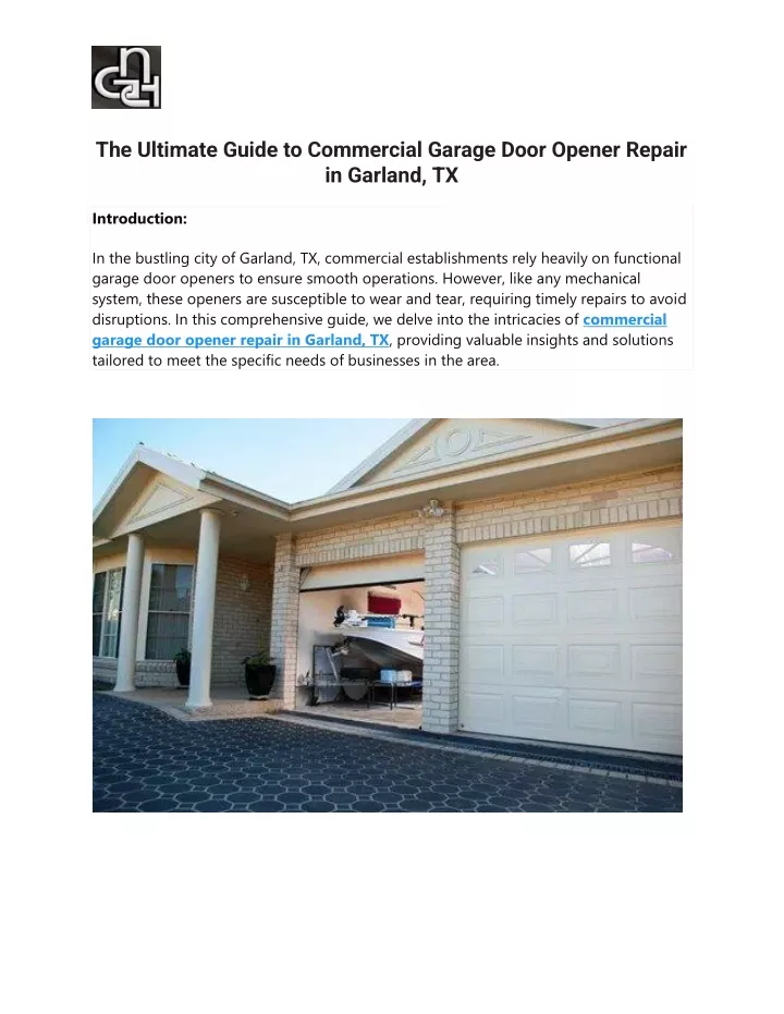 the ultimate guide to commercial garage door
