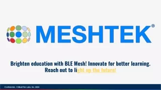 Enlightening Education with BLE Mesh