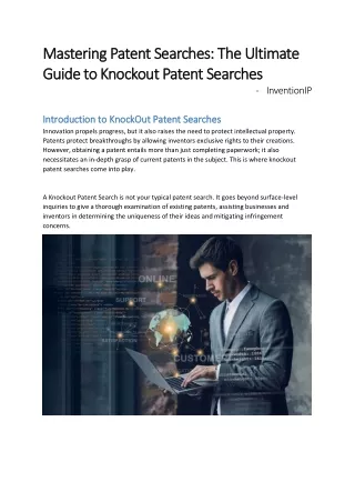 Mastering Patent Searches - The Ultimate Guide to KnockOut Patent Searches