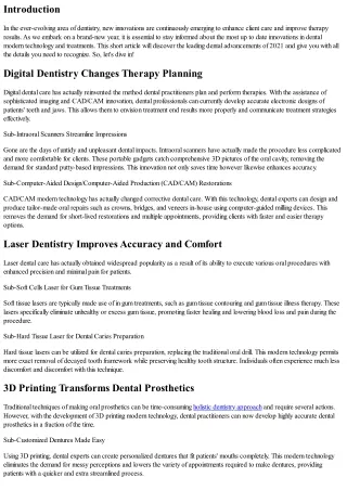 Leading Dental Technologies of 2021: What You Need to Know