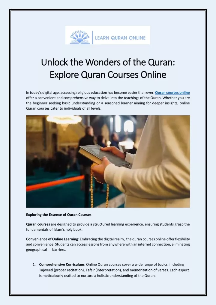 unlock the wonders of the quran unlock