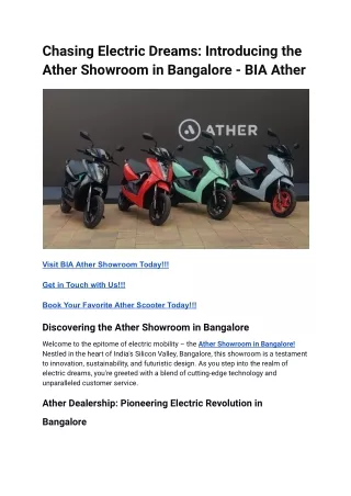 Chasing Electric Dreams_ Introducing the Ather Showroom in Bangalore - BIA Ather