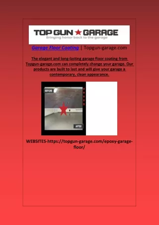 Garage Floor Coating | Topgun-garage.com