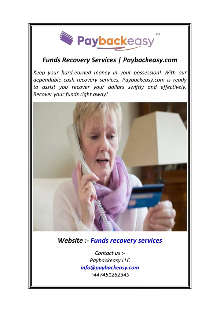 funds recovery services paybackeasy com