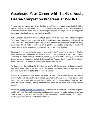 Accelerate Your Career with Flexible Degree Programs at WPUNJ.docx