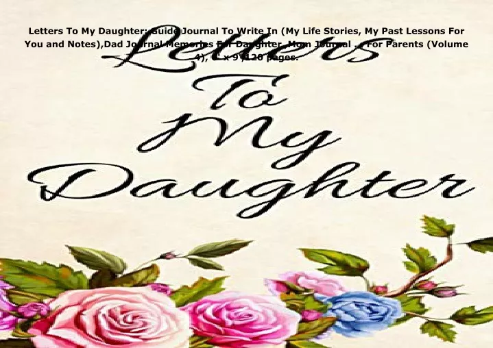 letters to my daughter guide journal to write