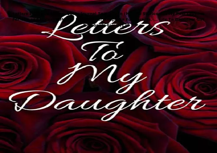 letters to my daughter guide journal to write