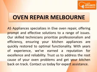 Oven Reapir melbourne