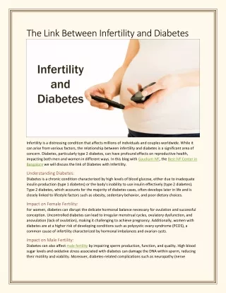 The Link Between Infertility and Diabetes