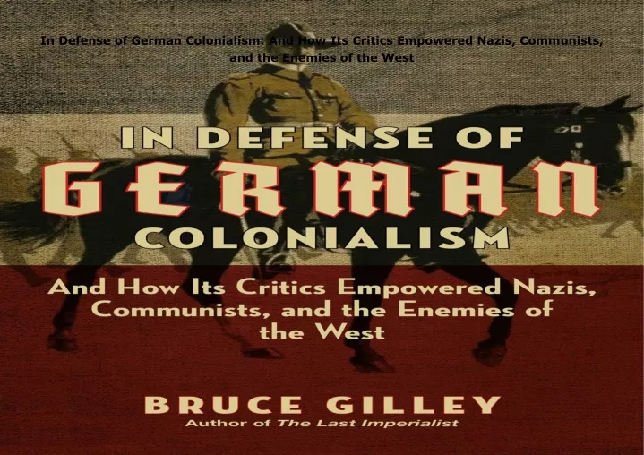 in defense of german colonialism