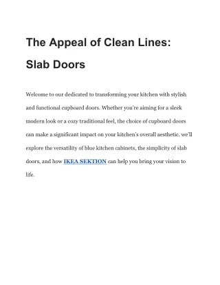 The Appeal of Clean Lines_ Slab Doors