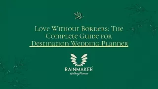 Destination Wedding Planner|Rainmaker Wedding Planners